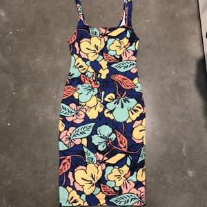 ZARA tropical print stretch dress. Size M.